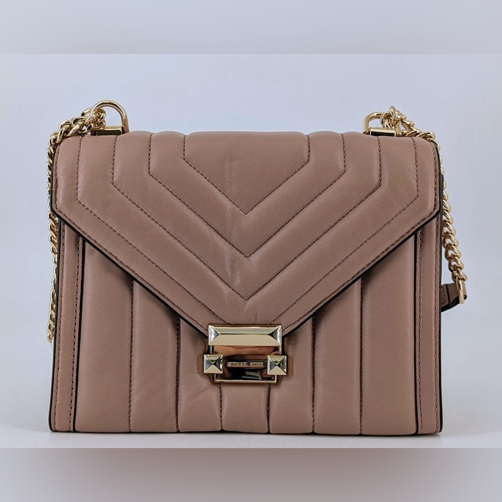 Michael Kors WHITNEY luxury Blush Quilted Convertible Crossbody/shoulder Bag NWO